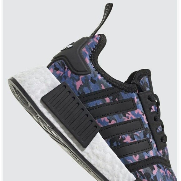 Adidas Kids/Youth 6.5 NMD R1J Boost Multi Color Camo Midsoles Running Shoes main image 4